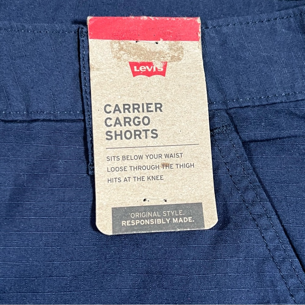 Levis Mens Carrier Cargo‎ Shorts Size 29 Blue Cotton Casual & Stylish Shorts - Picture 3 of 4